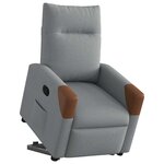vidaXL Fauteuil inclinable Gris clair Tissu