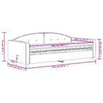 vidaXL Lit de jour avec matelas rose 100x200 cm velours