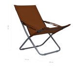 vidaXL Chaises pliables de plage lot de 2 Tissu Marron