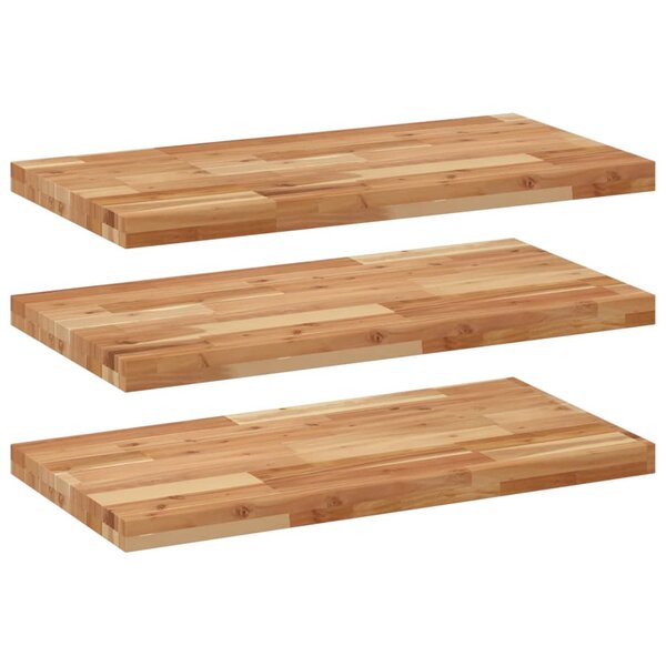 vidaXL Étagères flottantes 3 Pièces 100x40x4 cm acacia massif à l'huile