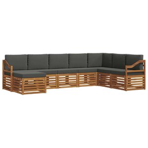 vidaXL Ensemble de canapés d'extérieur 8 Pièces Naturel et Anthracite