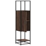 vidaXL Buffet haut chêne marron 35 5x35x139 cm bois d'ingénierie métal