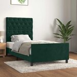 vidaXL Cadre de lit sans matelas vert foncé 80x200 cm velours