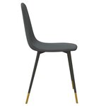 Vidaxl chaises à manger lot de 2 gris foncé tissu