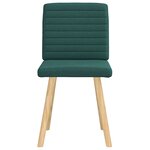 vidaXL Chaises à manger lot de 2 vert foncé tissu