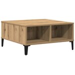 vidaXL Table basse chêne artisanal 60 x 60 x 30 cm Bois d'ingénierie