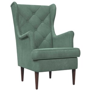 vidaXL Fauteuil Vert Mer Velours