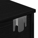 vidaXL Étagère murale et tiroirs noir 100x37 5x19 cm bois d'ingénierie