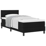 vidaXL Lit à ressorts avec matelas Noir 100 x 200 cm tissu