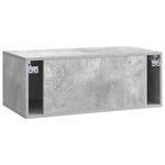 vidaXL Meuble TV mural 78 5 x 41 x 30 cm Gris béton Bois d'ingénierie