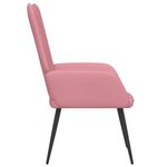 vidaXL Chaise de relaxation Rose Velours