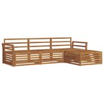 vidaXL Ensemble de canapés d'extérieur 4 pc Naturel