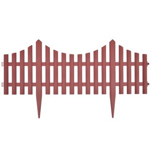 vidaXL Bordures de pelouse 17 Pièces 10 m Marron