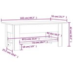 vidaXL Table basse blanc 102x55x42 cm bois d'ingénierie