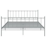 vidaXL Cadre de lit sans matelas gris métal 140x200 cm