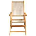 vidaXL Ensemble à Manger de jardin 7 Pièces beige polypropylène et bois