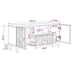 vidaXL Armoires de rangement avec tiroir Marron 105 x 33 5 x 46 cm