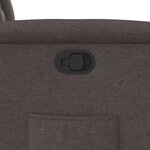 vidaXL Fauteuil inclinable Marron foncé Tissu