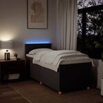 vidaXL Sommier à lattes de lit avec matelas Marron foncé 100x200 cm