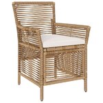 vidaXL Chaise d'Extérieur avec coussin 2 Pièces Beige et crème polyrotin
