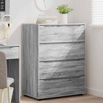 vidaXL Armoires de rangement 2 Pièces Gris Sonoma 80 x 48 x 105 cm