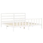 vidaXL Cadre de lit sans matelas blanc 200x200 cm bois massif de pin