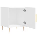 vidaXL Table de chevet blanc 40x40x50 cm bois d’ingénierie