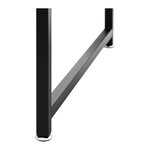 Bureau meuble adulte rectangulaire 120 x 60 cm marron et noir 14_0000772