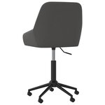 Vidaxl chaise pivotante de salle à manger gris foncé velours