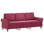 vidaXL Ensemble de canapés 2 Pièces avec coussins Rouge bordeaux Velours