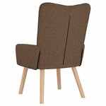 vidaXL fauteuil Marron 63 x 67 x 94 cm Tissu et contreplaqué