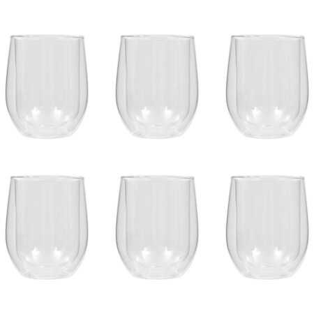 vidaXL Verres à thé double paroi 6 Pièces 320 ml