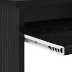 vidaXL Bureau d'Ordinateur en Chêne Noir Chêne Noir Bois d'ingénierie  MDF