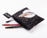 Pochette 20 x 15 cm noire - Plume