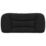 vidaXL Coussin de tête de lit noir 80 cm tissu