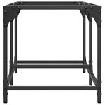 vidaXL Table basse avec dessus en verre transparent 78 5x40x40cm acier