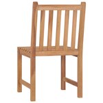 vidaXL Chaises de jardin lot de 8 Bois de teck solide