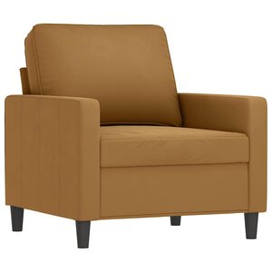 vidaXL Fauteuil Marron 60 cm Velours