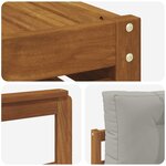vidaXL Ensemble de canapés d'extérieur 9 pc Gris Naturel et Clair