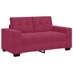 vidaXL Canapé deux places avec coussin Rouge bordeaux Velours