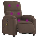 vidaXL Fauteuil inclinable de massage électrique marron