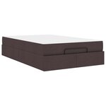 vidaXL Cadre de lit avec matelas avec matelas 2 Pièces Tan tissu