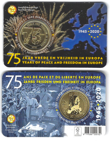 Monnaie 250 euros belgique 2020 - la paix en coincard