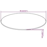 vidaXL Dessus de table ronde en verre trempé 300 mm