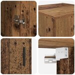 vidaXL Meuble mural Bois Ancien 34 5 x 34 x 90 cm Bois d'ingénierie