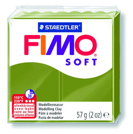 Pâte Fimo 57g Soft Vert Olive 8020.57 - Fimo