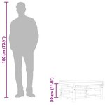 vidaXL Repose-pied de jardin avec coussin gris foncé Bambou