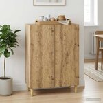 vidaXL Buffet Chêne artisanal 66 x 34 5 x 90 cm Bois d'ingénierie