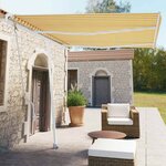 vidaXL Auvent automatique sur pied 350x250 cm Jaune/Blanc