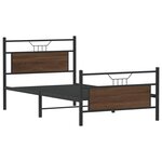 vidaXL Cadre de lit sans matelas chêne marron 100x200 cm